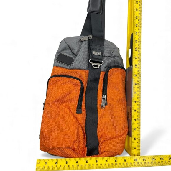 TUMI Alpha Bravo Monterey Sling Crossbody Orange Urban Commuter Light Travel Bag - Picture 8 of 12